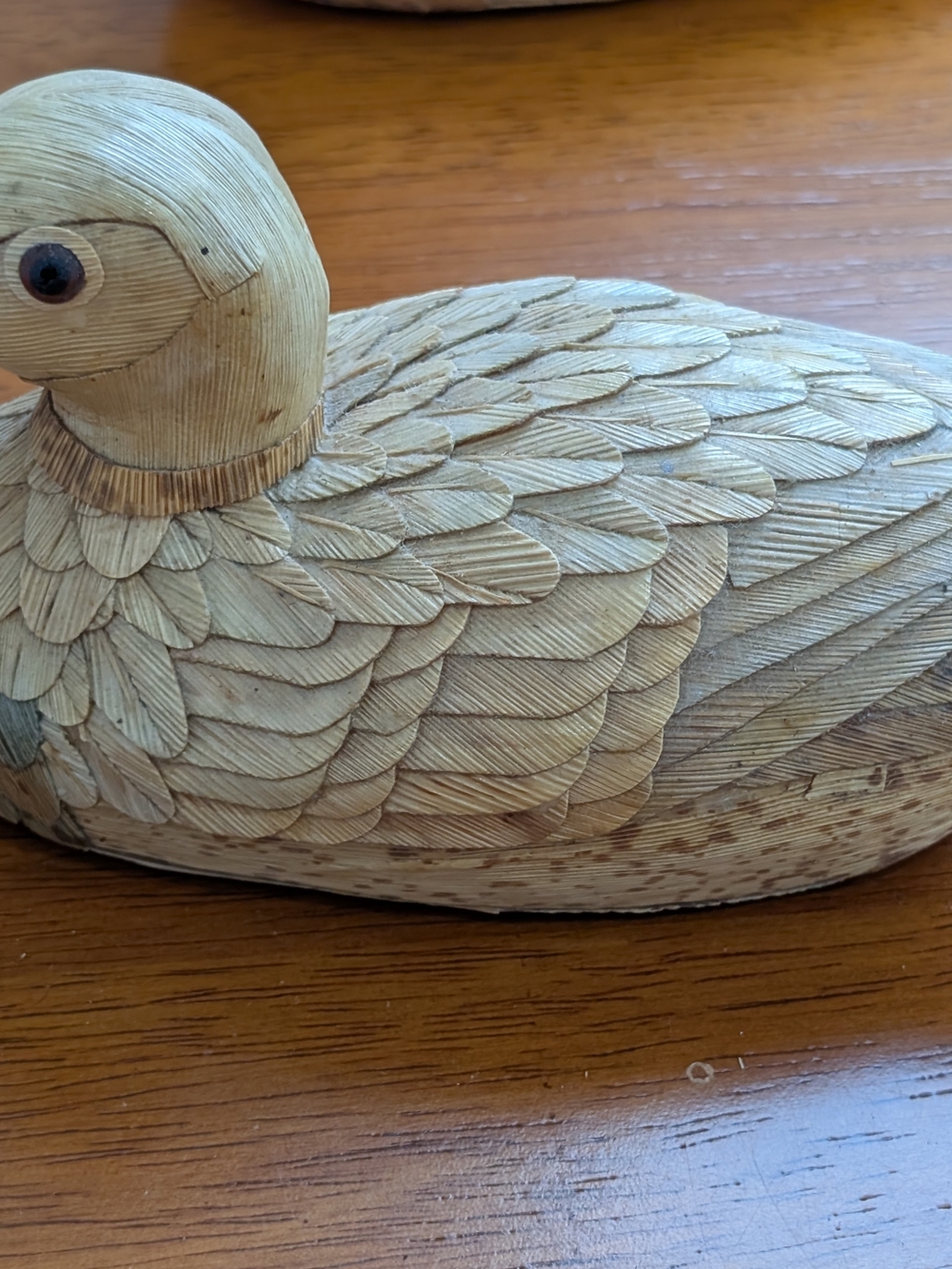 Vintage Handmade Corn Husk Duck Decoys in Natural Brown - Decorative Home Accent - Picture 11 of 16